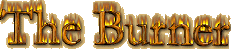 The burner on fire